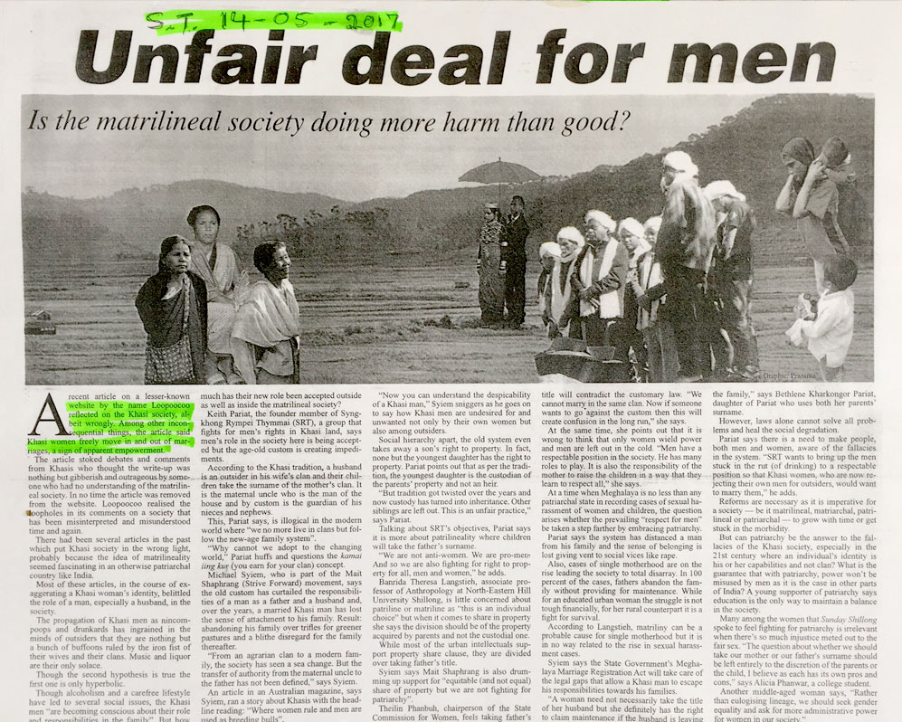 Unfair Deal for Men